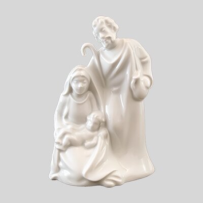 Krippenfigur heilige Familie Jesus, Maria & Joseph Porzellan weiß