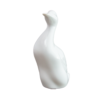 Erpel Lindner-Porzellan weiß Figur