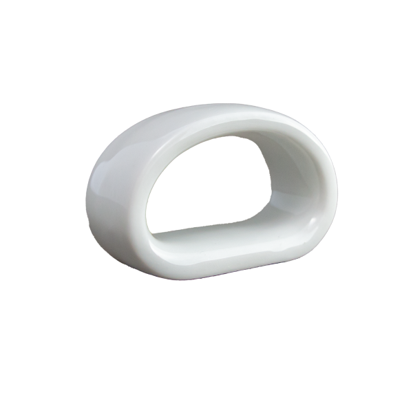 Serviettenring Serviettenhalter weiß Porzellan 5cm oval