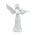 Figur Engel mit Geige 13 cm Porzellan weiß