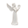 Figur Engel mit Tamburin 13 cm Porzellan weiß