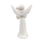 Figur Engel mit Tamburin 13 cm Porzellan weiß
