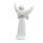 Figur Engel mit Flöte 13 cm Porzellan weiß