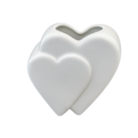 Herz-Vase klein 10 cm Porzellan weiß