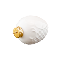 Porzellan-Ei mit Relief weiß 8 cm Osterschmuck zum...
