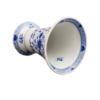 Trichter-Vase 15 cm Dekor Alte Ranke Blau