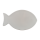 Schneidebrett Porzellan Form Fisch 26 cm weiß