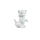 Figur Katze mit Schleife klein Porzellan weiß 6 cm