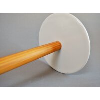 Küchenrollenhalter Abroller Halter Ständer für Küchenrolle weiß Porzellan Holz