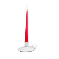 Leuchter Kerzenständer mit Henkel 14 cm Porzellan weiß Nachtleuchte