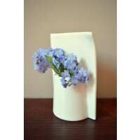 Menükarte 9,5 cm Menütafel mit Vase Porzellan weiß Tischkarte zum beschriften