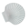 Seifenschale Muschel groß 14 cm Seifenablage Porzellan weiß Retro Deko Bad Küche