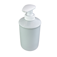 Seifenspender rund Porzellan weiß Behälter für 250 ml Flüssigseife