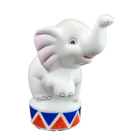 Spardose Elefant Elefanten Figur Porzellan bemalt 14 cm Sparbüchse mit Schloss