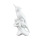 Figur Eisvogel Vogel  mit Sockel weiß Porzellan 16 cm Pokal
