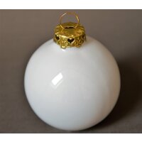 Weihnachtskugel Porzellan weiß klein 6cm Kugel für Weihnachtsdekoration