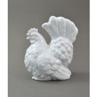 Figur Henne Huhn Vogel Porzellan weiß 10 cm Pokal