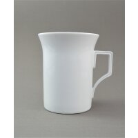Kaffeebecher elegant 10,5 cm weiß Porzellan Tasse...