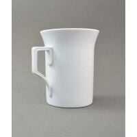 Kaffeebecher elegant 10,5 cm weiß Porzellan Tasse Teebecher