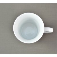 Kaffeebecher Ohr Akustik 10,5 cm weiß Porzellan Tasse Teebecher