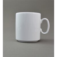 Kaffeebecher robust 9 cm weiß Porzellan Tasse...