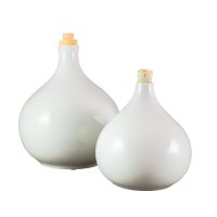 Badeschaumflasche mit Korkstopfen für Pflegebad Badezusatz Porzellan weiß Flasche Vase