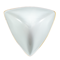 Moderne Dreieck-Schale 12 cm Snackschale mit Goldrand