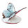 Figur Schmetterling 7 cm Porzellan Dekor Bläuling