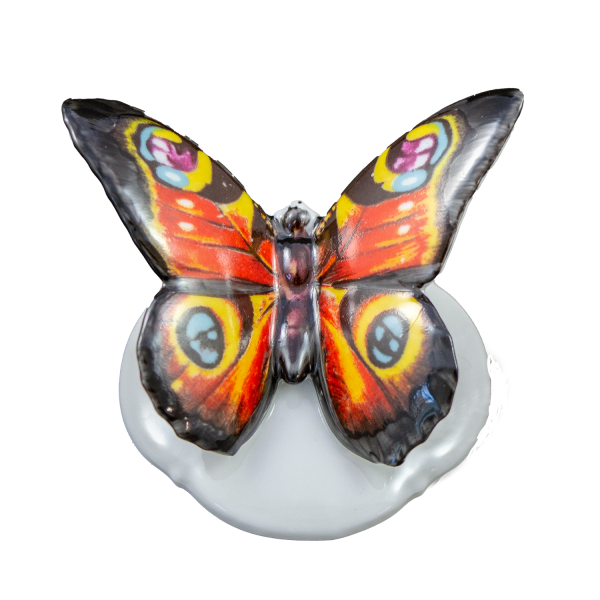 Figur Schmetterling 7 cm Porzellan Dekor Tagpfauenauge