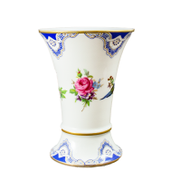 Moderne Trichter-Vase 15 cm Dekor Vogel Royal