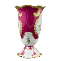Barock Vase mit Fuß 20 cm Dekor Residenz Purpur