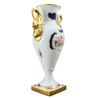 Biedermeier Henkel-Vase 30 cm Dekor Residenz Cobalt