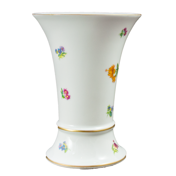Trichter-Vase 15 cm Dekor Streublümchen