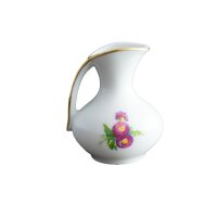 Vase mit Henkel 6 cm Dekor Streublümchen
