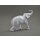 Elefant 23 cm weiß Lindner Porzellan
