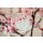 Filigraner Anhänger Anemone Osterschmuck Dekoration Porzellan weiß matt