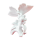 Figur Schmetterling mit Blüte 13 cm Porzellan Dekor weiß