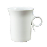 Kaffeebecher Salto 10,5 cm weiß Porzellan Tasse...